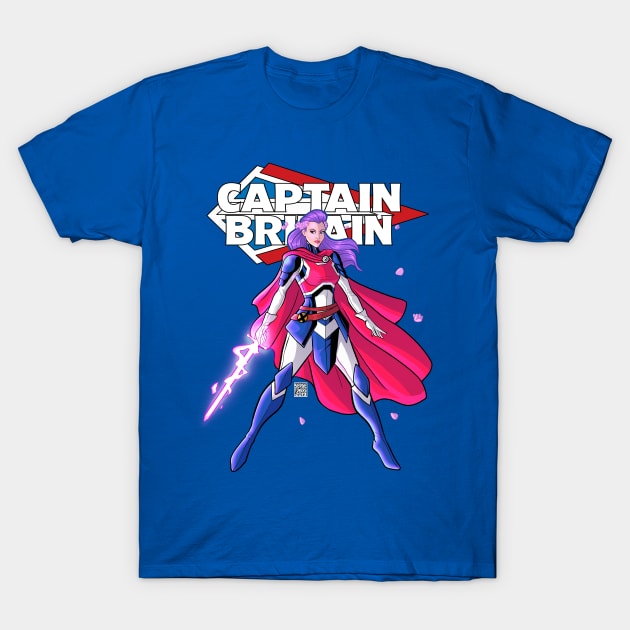 Captain Britain T-Shirt by sergetowers80